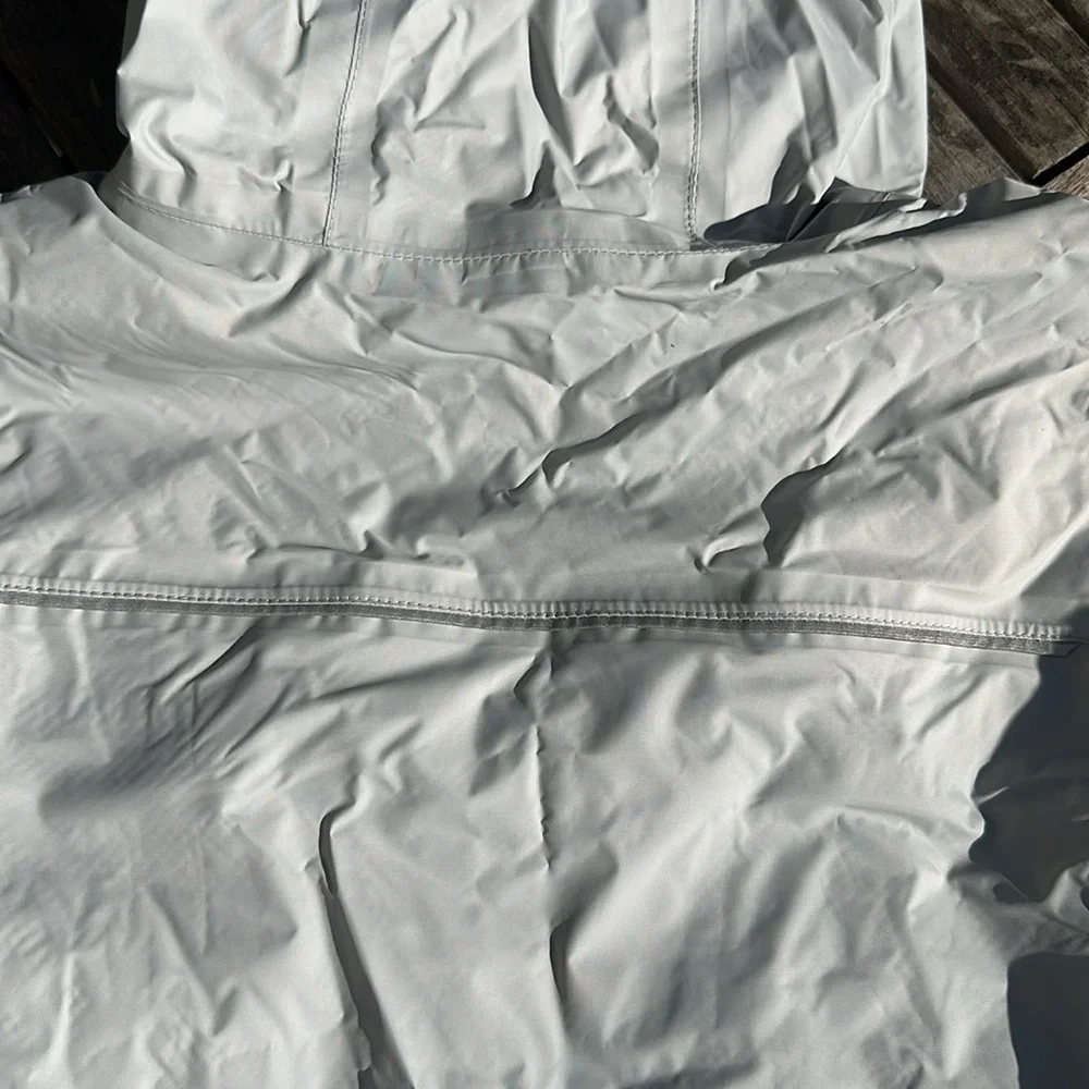 COLUMBIA Silver Gray Waterproof Hooded Jacket Kids M EUC - Picture 11 of 16